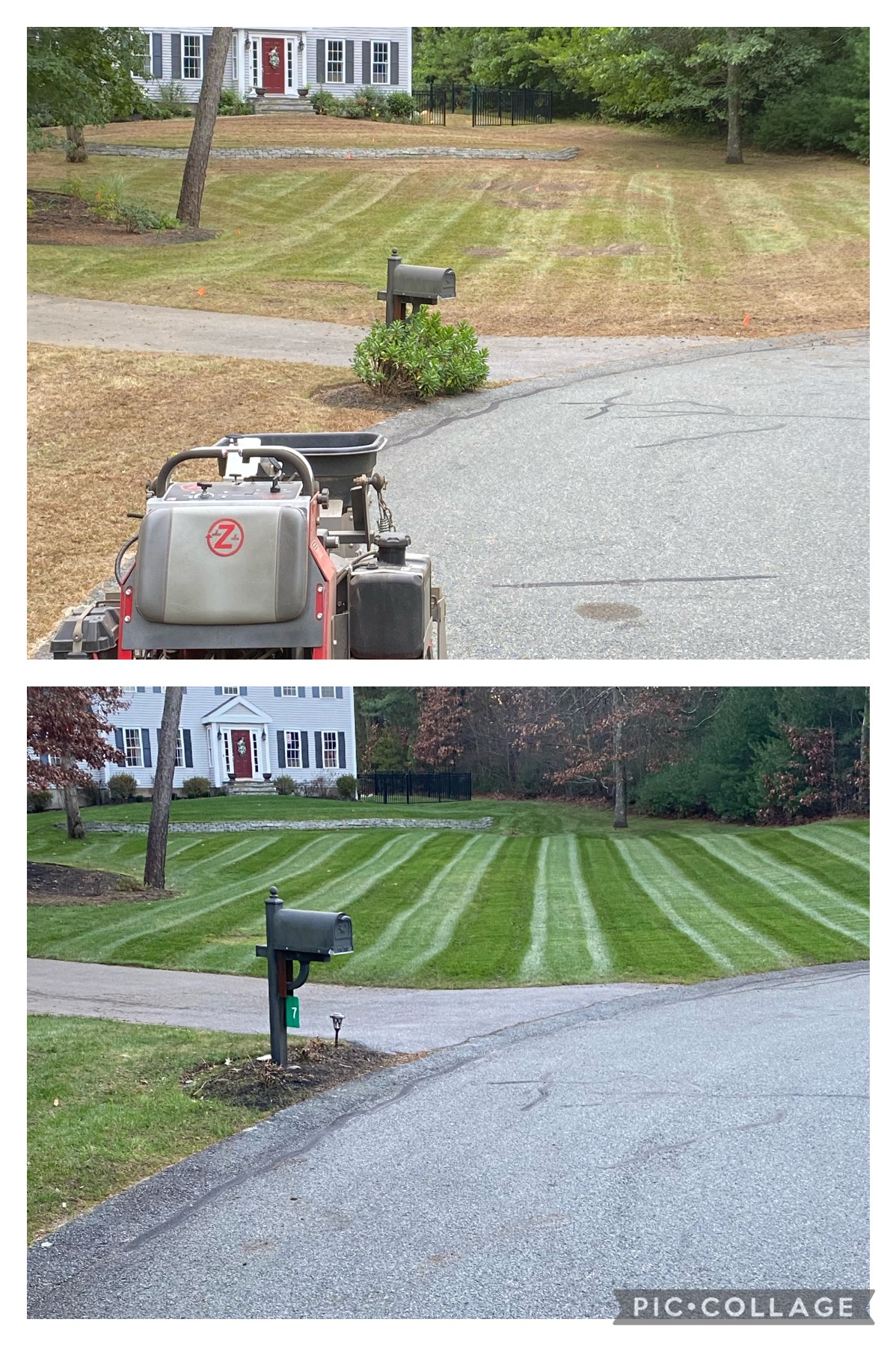 Core Aeration and Over-Seeding Performed in Lakeville, MA